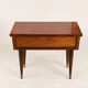 Pair of vintage bedside tables in veneered wood with a glossy finish.