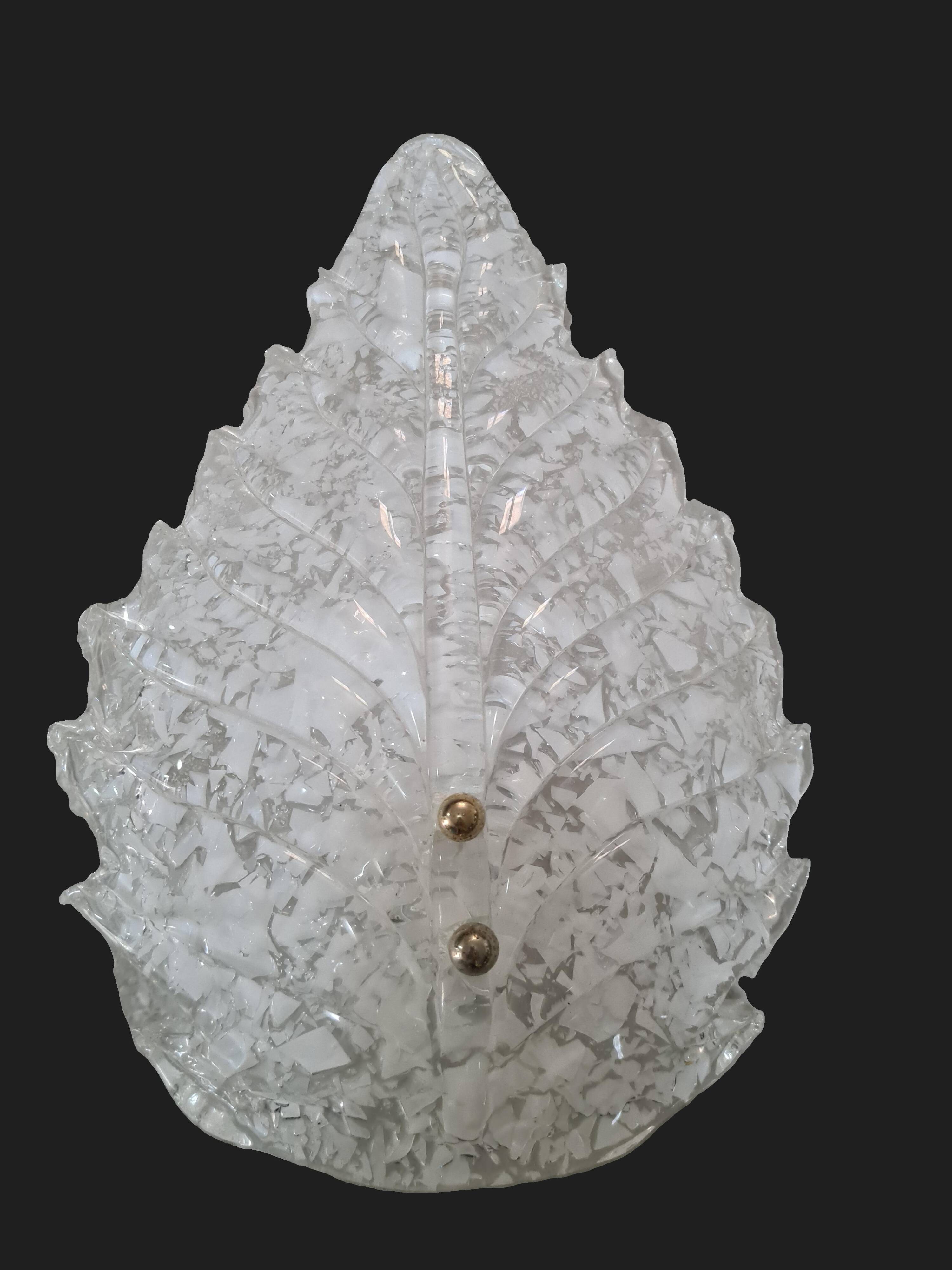 Lot de trois belles appliques en verre de Murano (Barovier Toso)