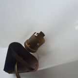 Pair of copper and plexiglass torch wall lights from the 1960s