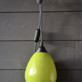 Sixties pop glass walk-in lamp - green colours and black and white cord