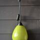 Sixties pop glass walk-in lamp - green colours and black and white cord
