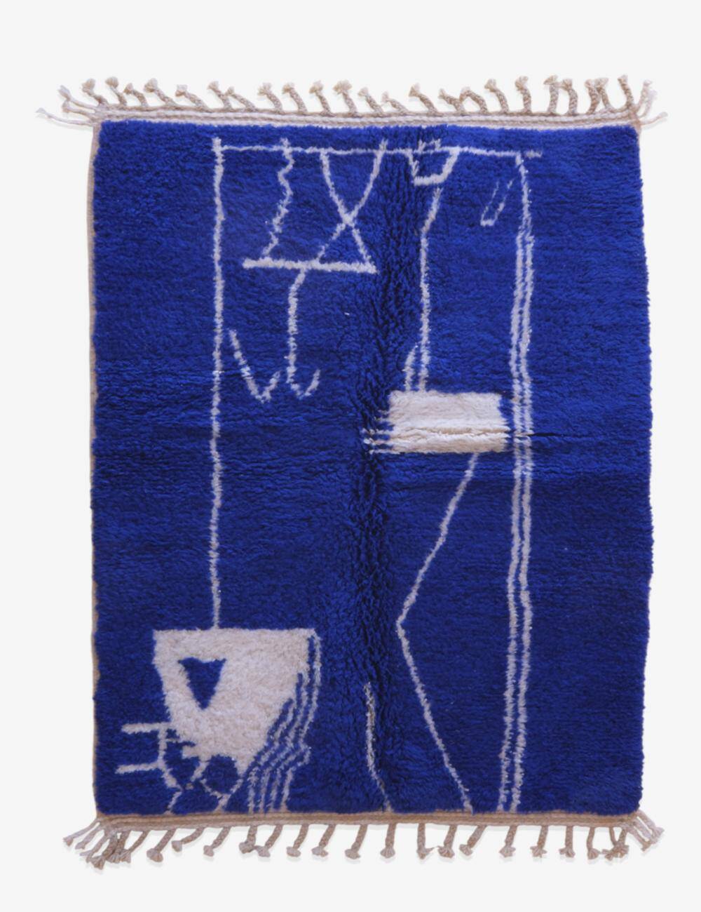 Tapis bleu marocain