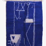Moroccan Blue Rug - 173 x 124 cm