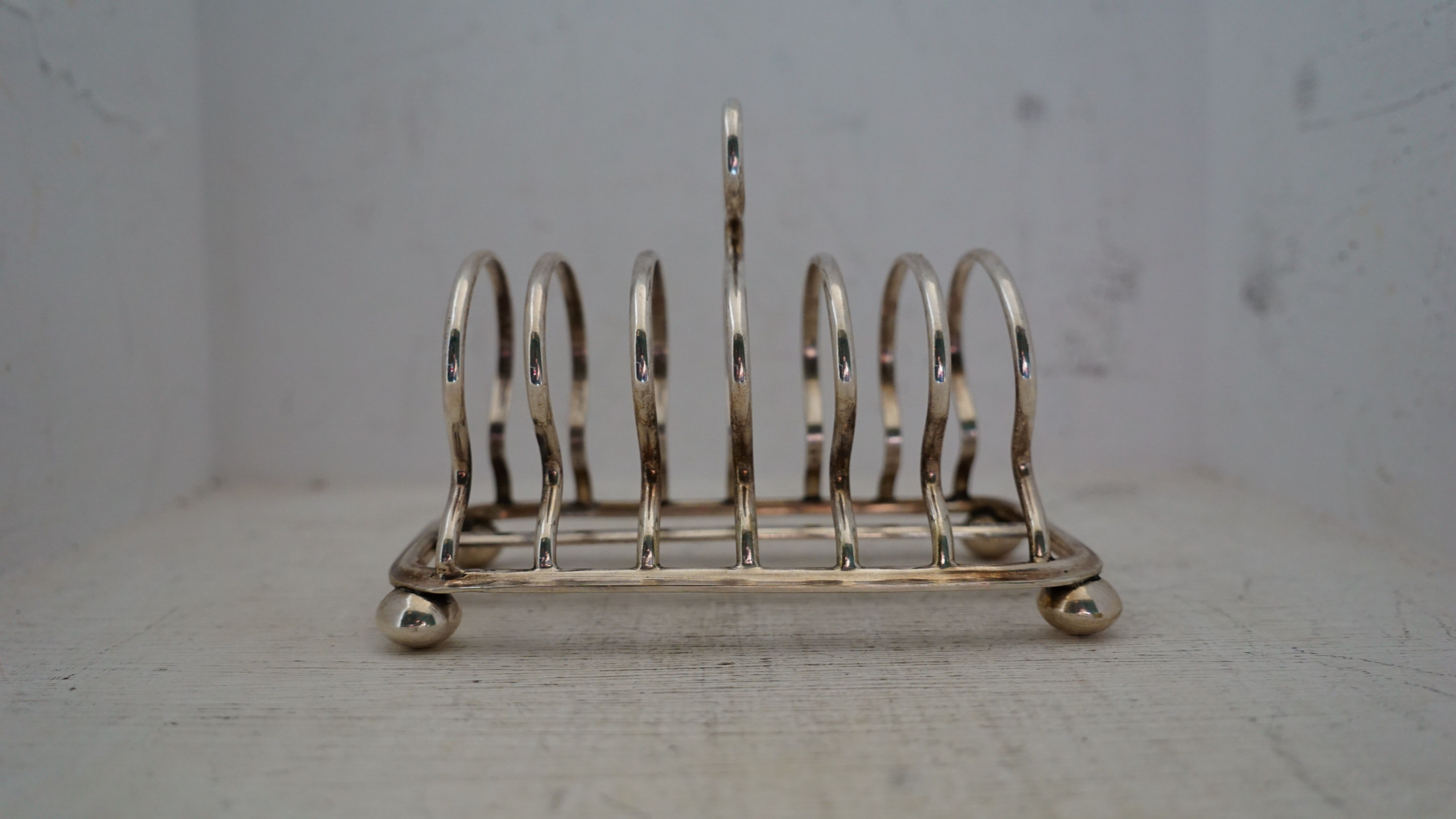 Butter dish and toaster English silverware