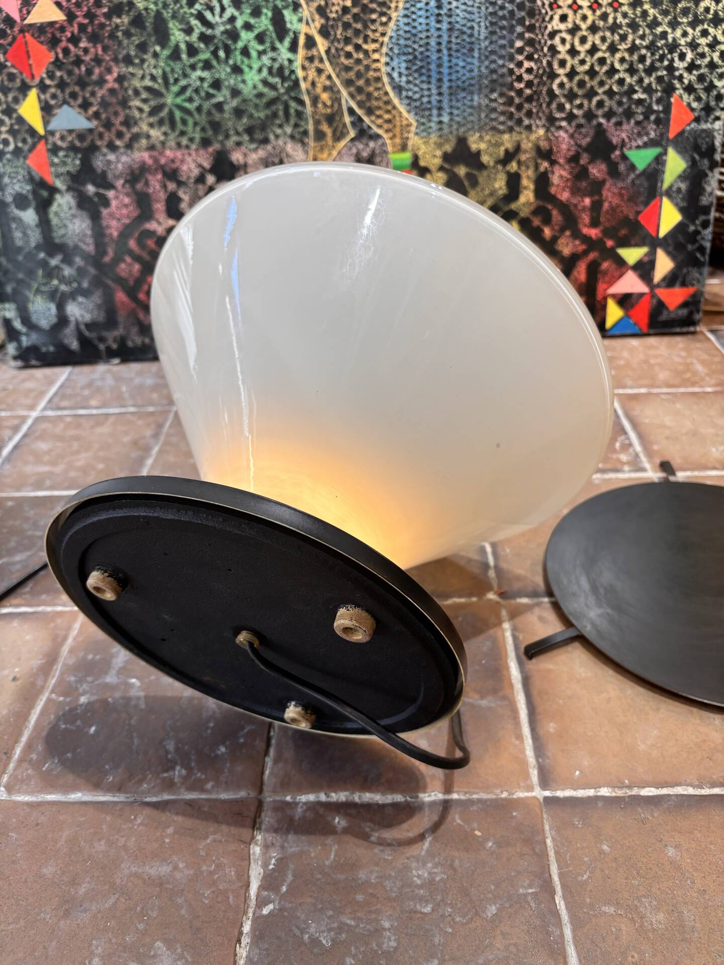 Postmodern table lamp. Optelma / Mangia style.