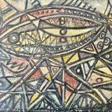 Unknown, Untitled, 1968, Chalk & Acrylic, Framed