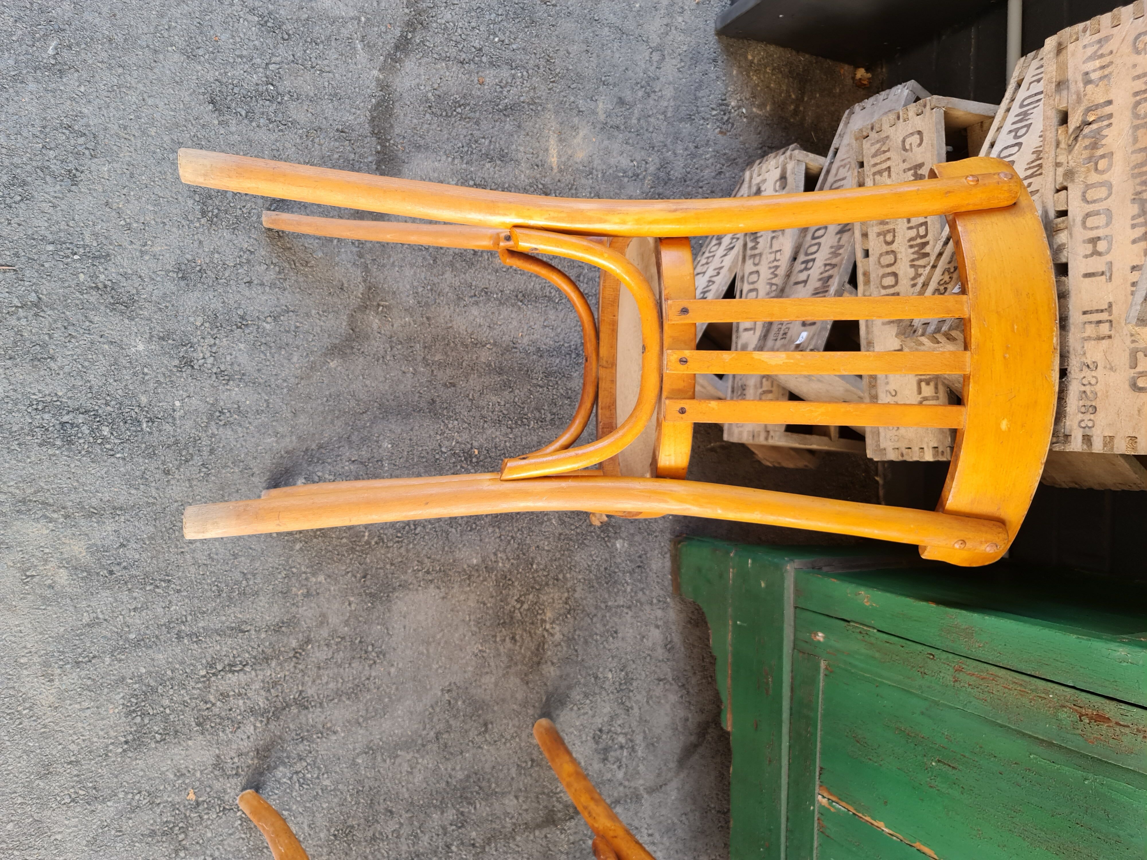 Series of four baumann bistro chairs