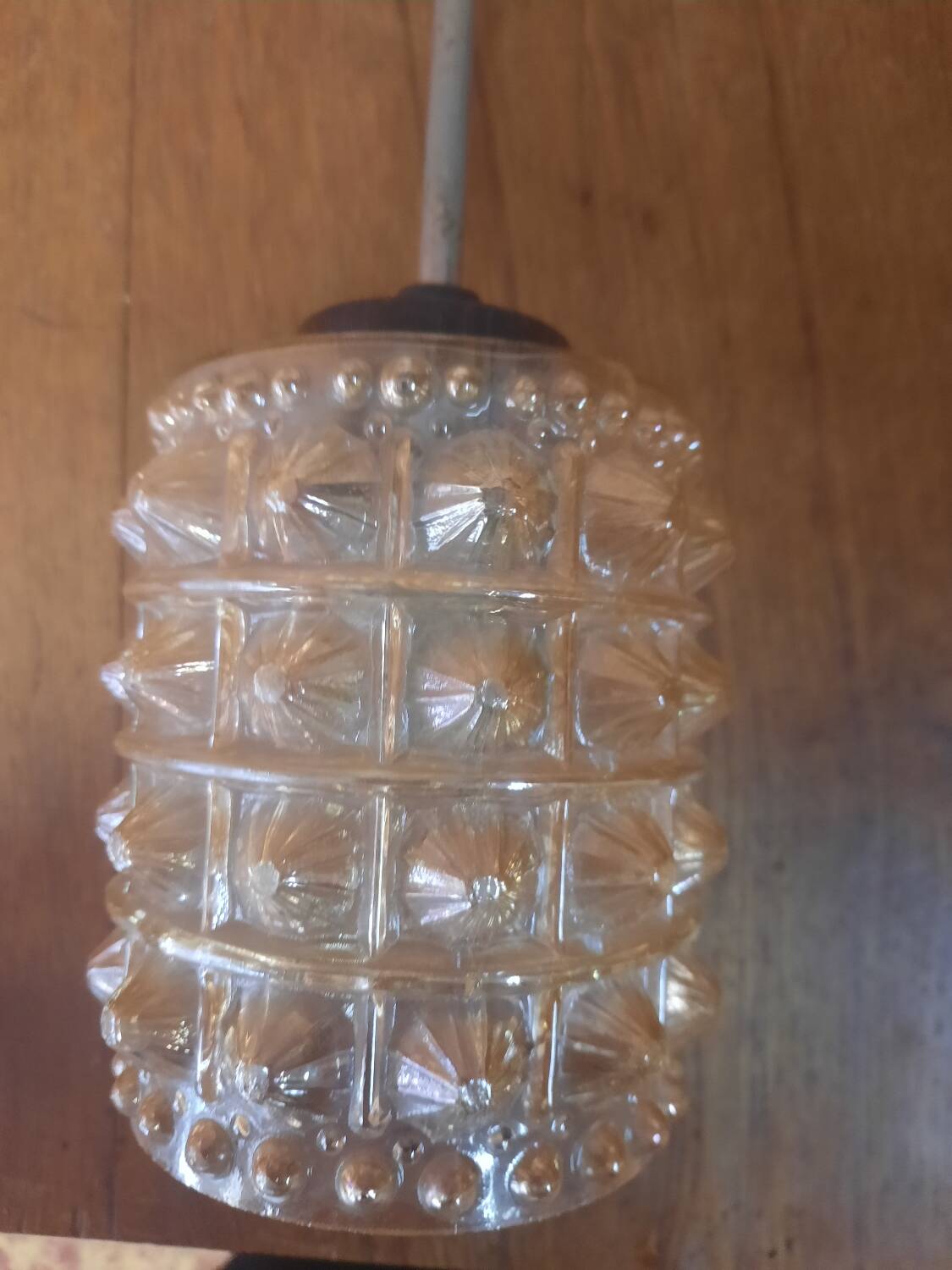 Vintage glass pendant light