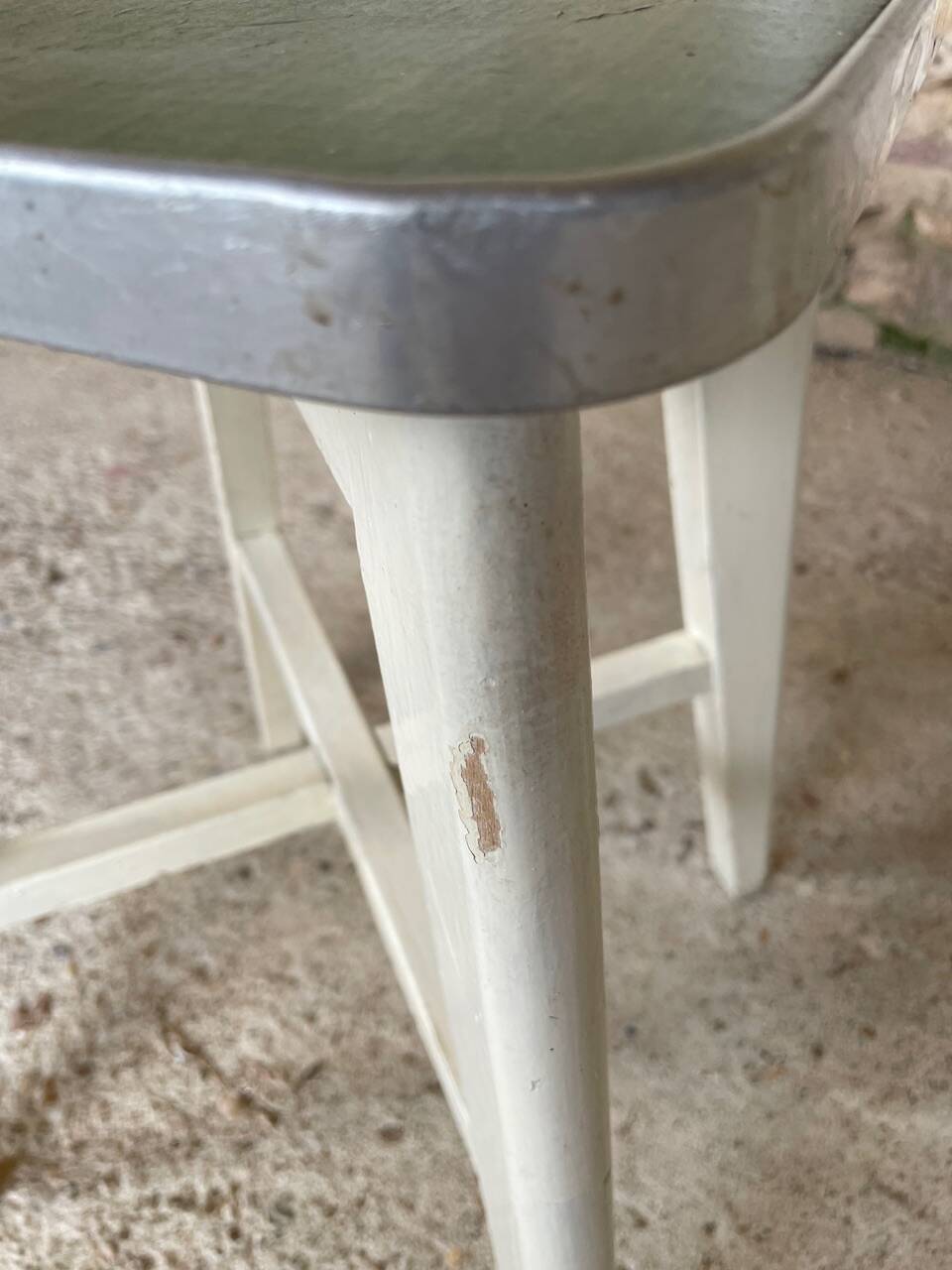 Vintage wooden stool, circa 1950's