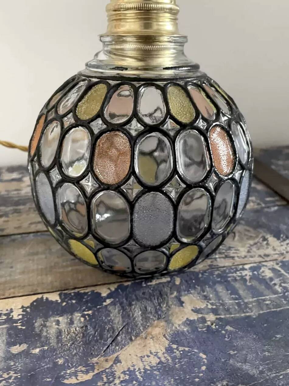 Vintage faceted pendant light
