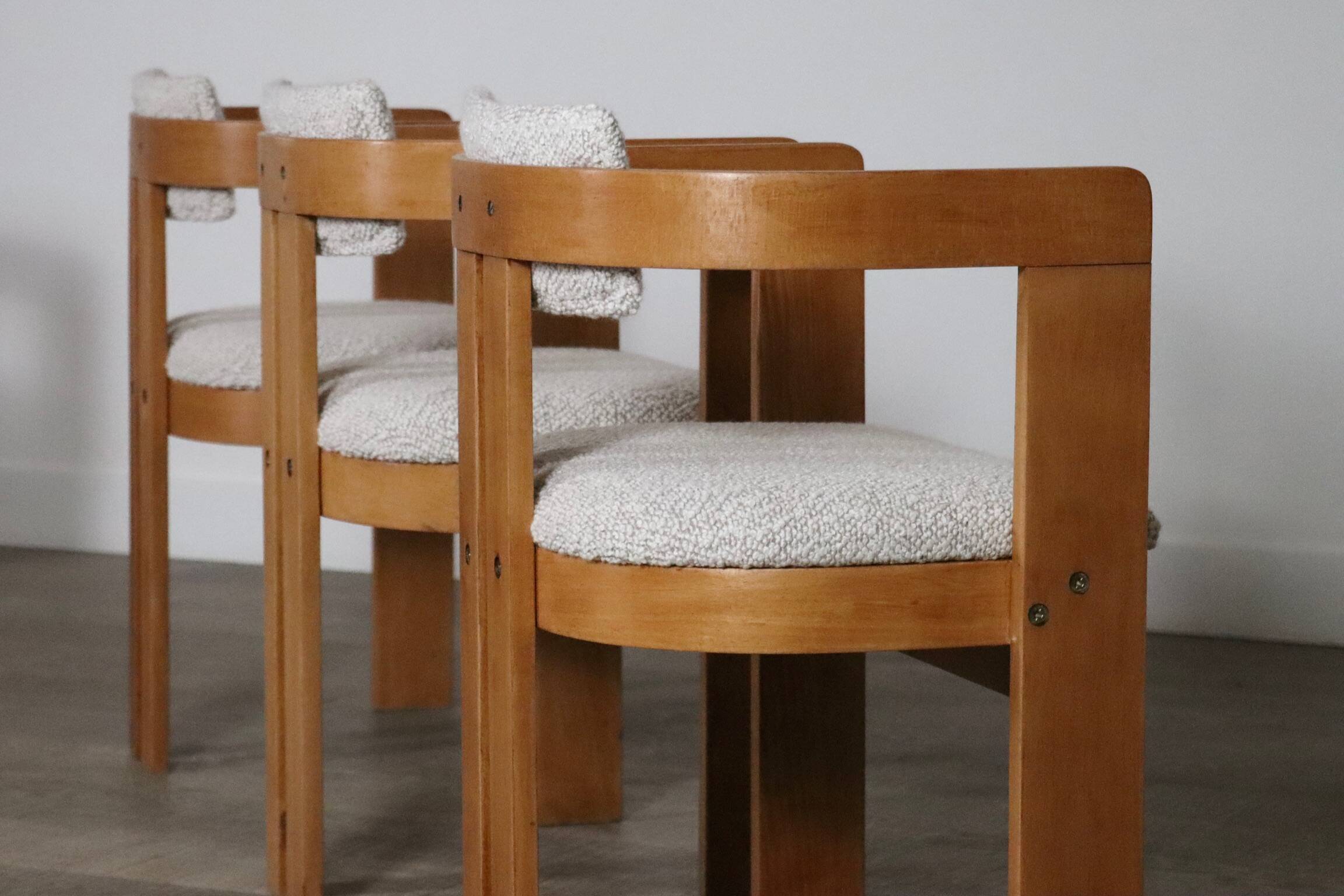 Pigreco Dining Chairs By Afra & Tobia Scarpa With Bentwood Frames, Set Of S