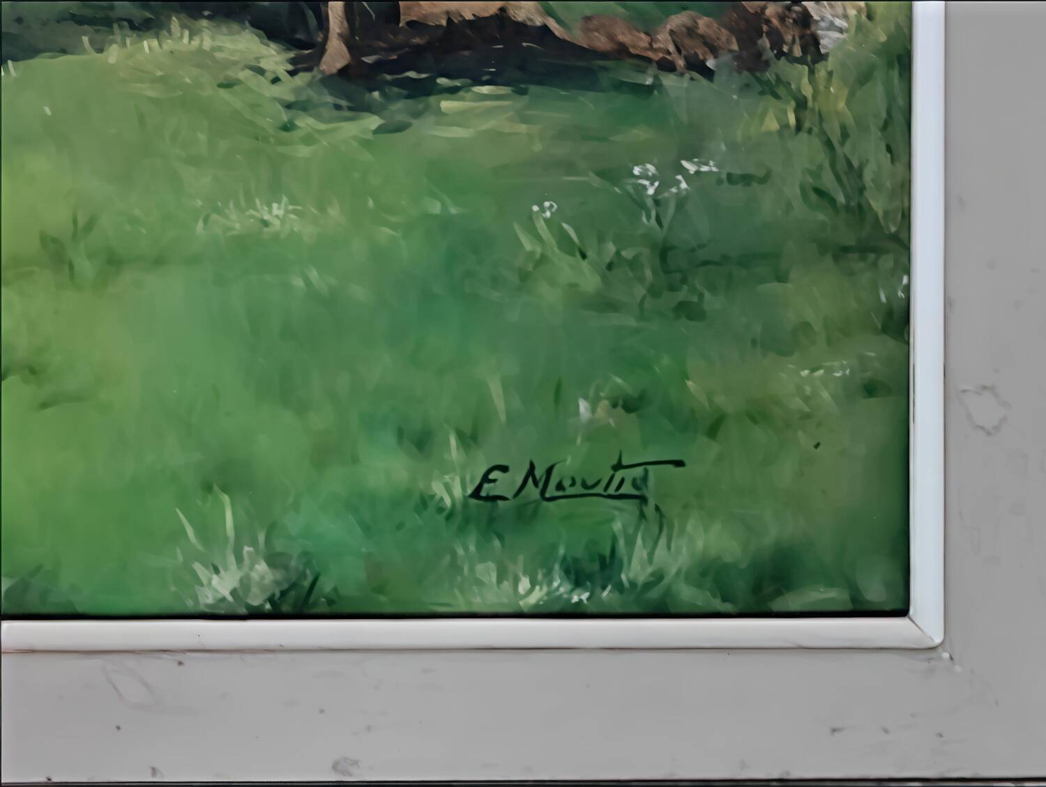 Oil painting signed E. Moutie