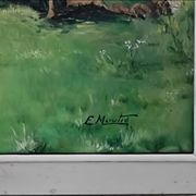 Oil painting signed E. Moutie