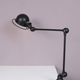 1950s Table clamp lamp in black metal, recent edition model SI332/ Jieldé,