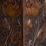 Arts and crafts hand carved pedestal, England ca 1880