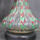 Paire de lampes de table en verre peintes à la main, Tchécoslovaquie années 1960