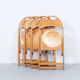 4 chaises pliantes vintage en bois d’OTK, années 1950