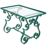 Table basse fer forgé Merceris 1950
