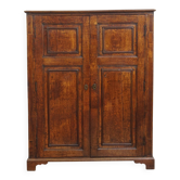 18th-Century Antique English 2-Door Cabinet