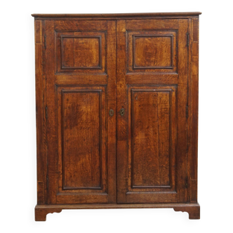18th-Century Antique English 2-Door Cabinet