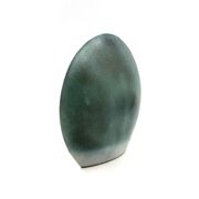 Mid-century modern blue ceramic solifleur vase, France 1970