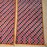 Black and red damier rug 110cm x 210cm