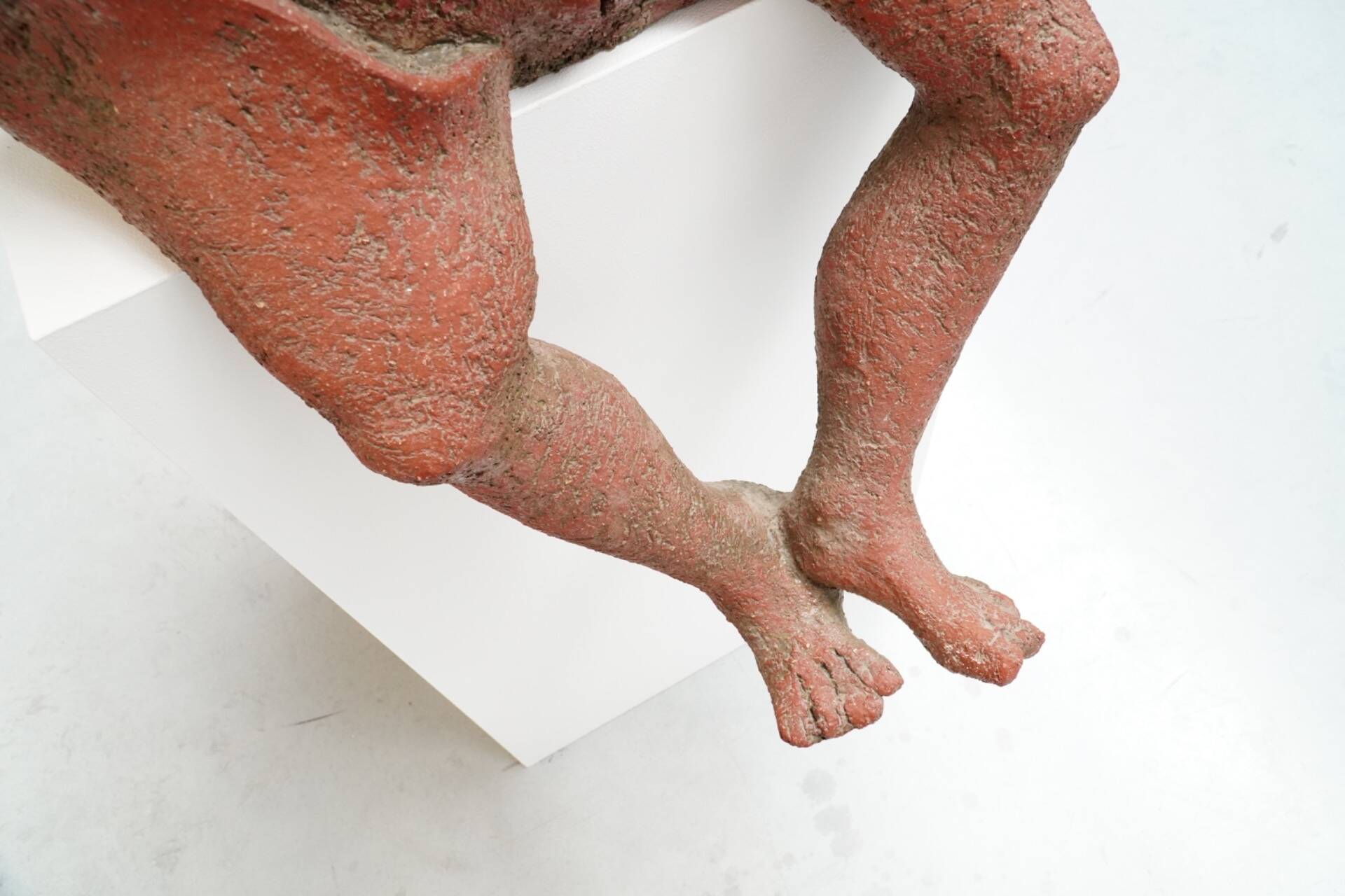 Yves Rhayé, XL Biomorphic Terracotta Sculpture