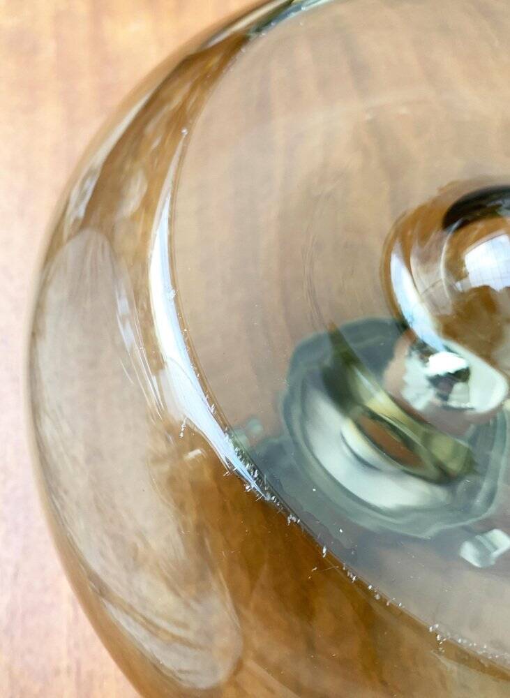 Lampe de Table en Verre Bulbe Espace Années 1960 Milieu du Siècle