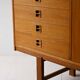 Scandinavian vintage oak sideboard with drawers and doors