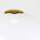 F. Fabbian Mushroom Table Lamp in White and Gold Murano Glass, Italy, 1970s