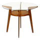 Mid-century round glass top coffee table from jitona, 1960s