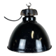 Industrial Bauhaus Black Enamel Pendant Lamp, 1930s