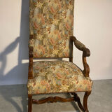 Louis XIII style walnut armchair