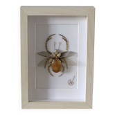 Hand-embroidered insect artwork (unique piece)