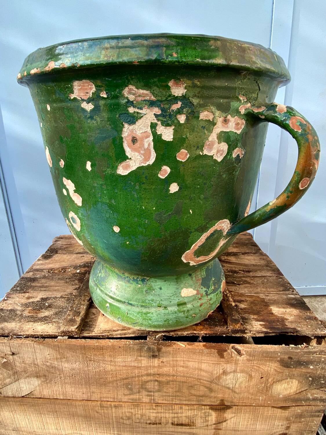 Varnished terracotta jar