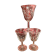 Set of 3 pretty Enghien Luminarc mulled wine glasses