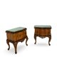 Italian Chippendale bed side tables/nightstands, 1940s/1950s.