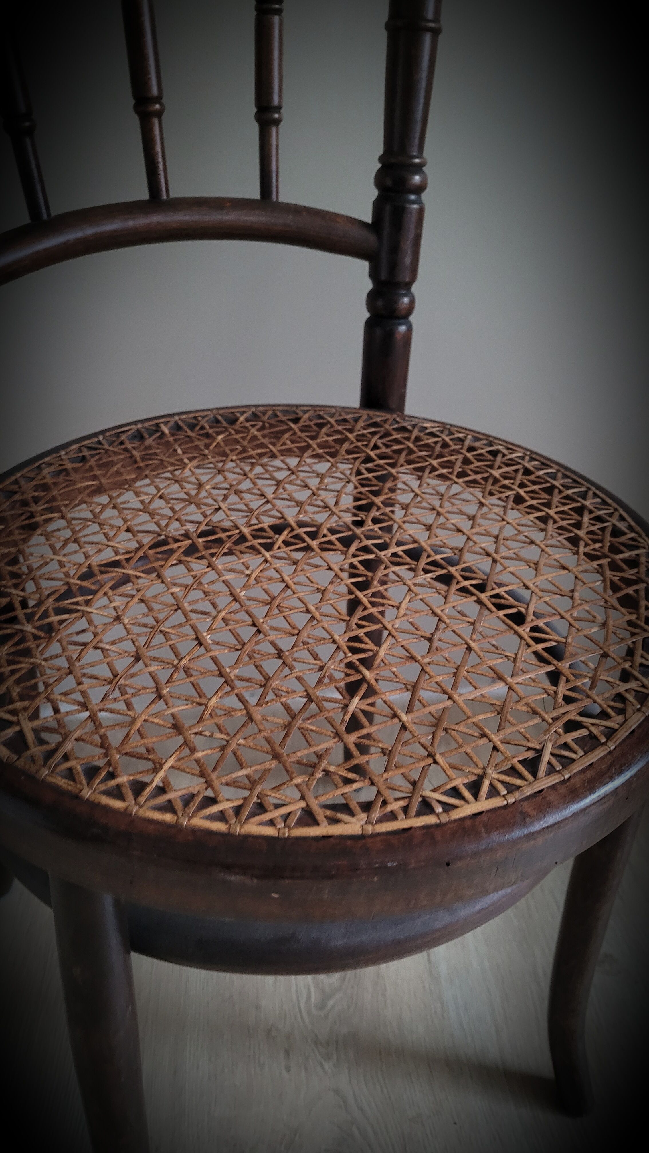 Triangle canned bistro chair