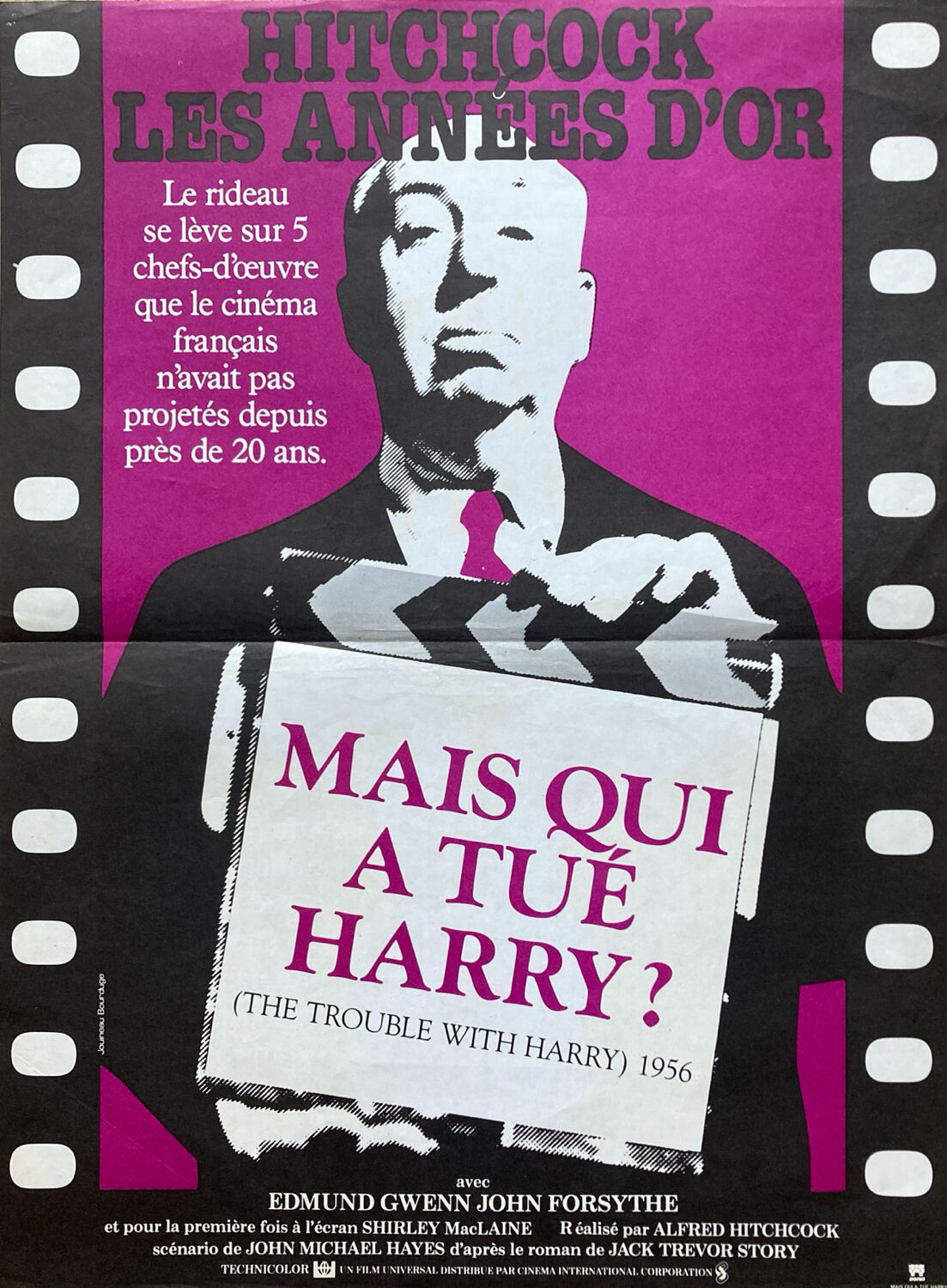 Original movie poster "But Who Killed Harry" Hitchcock