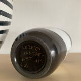 Pair of vintage signed glazed stoneware vases