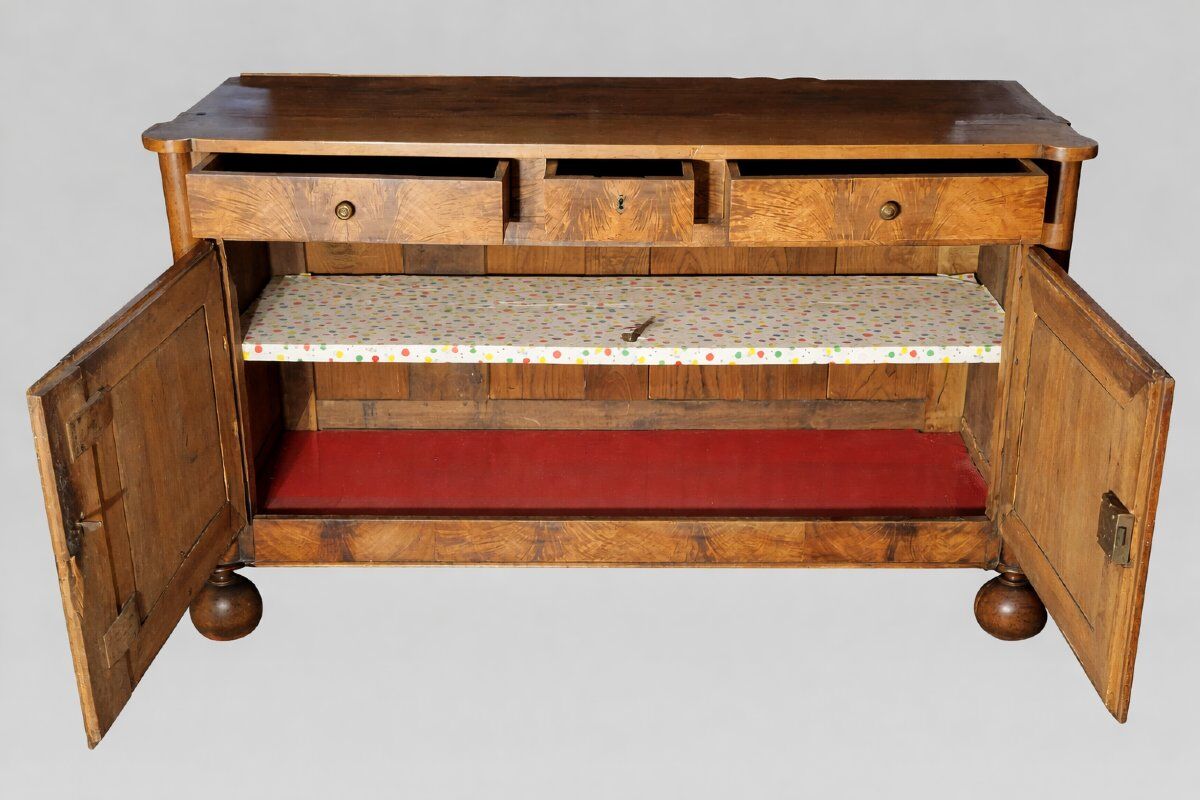 Burgundian buffet from the Louis Philippe era in walnut.
