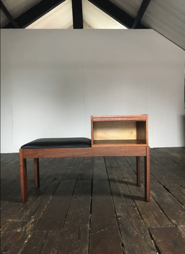 Teak phone bench