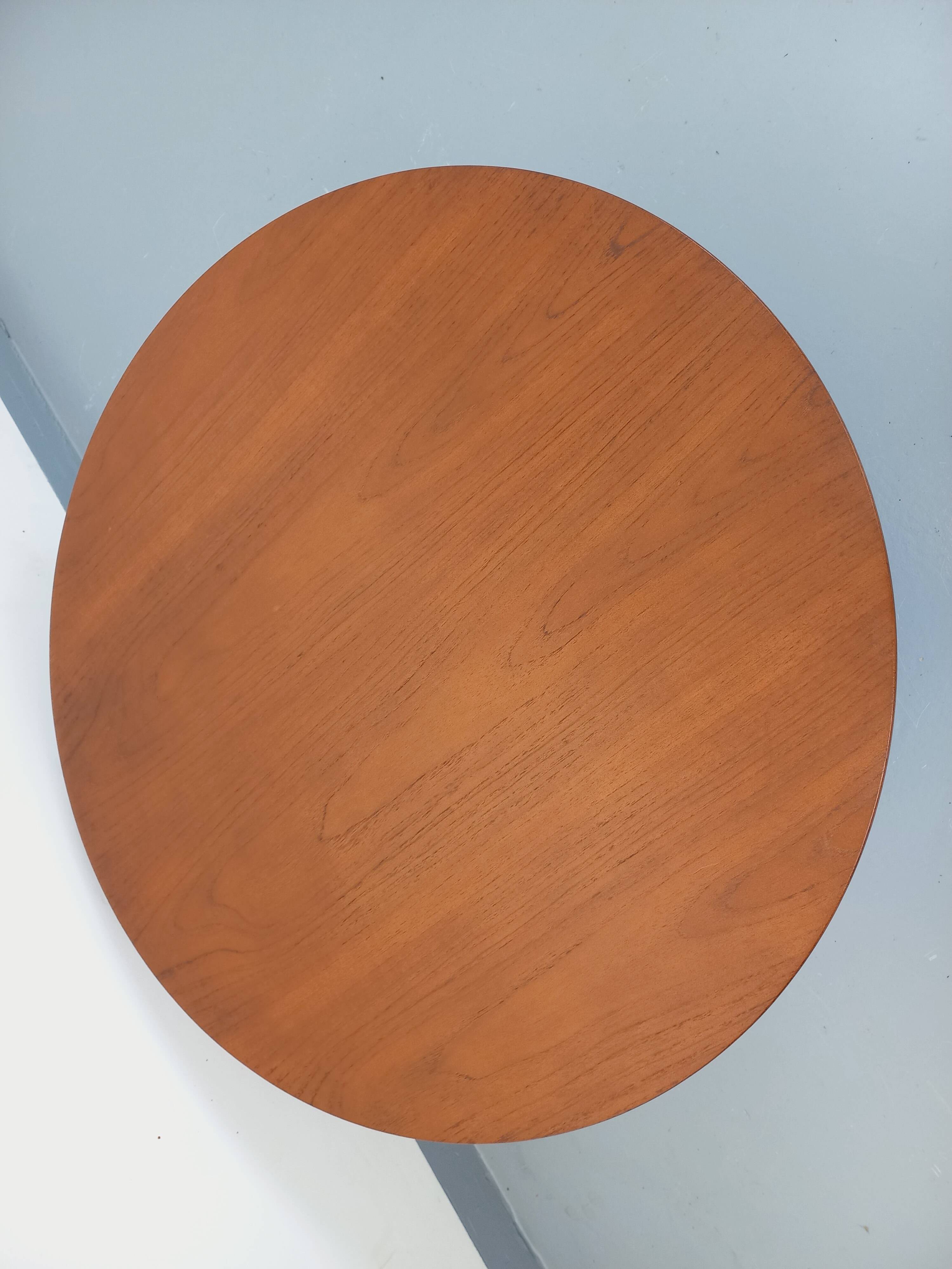 Bernhard Pedersen & Son Vintage Danish Scandinavian Round Coffee Table Teak