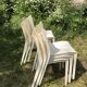 Chaises blanches Slick Slick Philippe Starck XO Design années 80