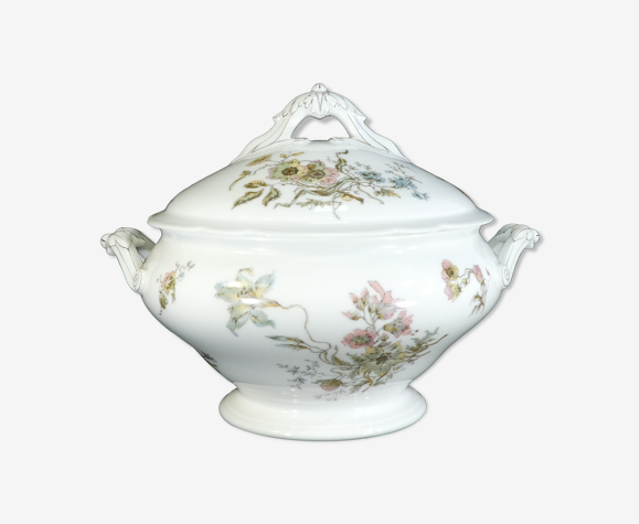 Soupière en porcelaine de Limoges pour E. Bourgeois Paris