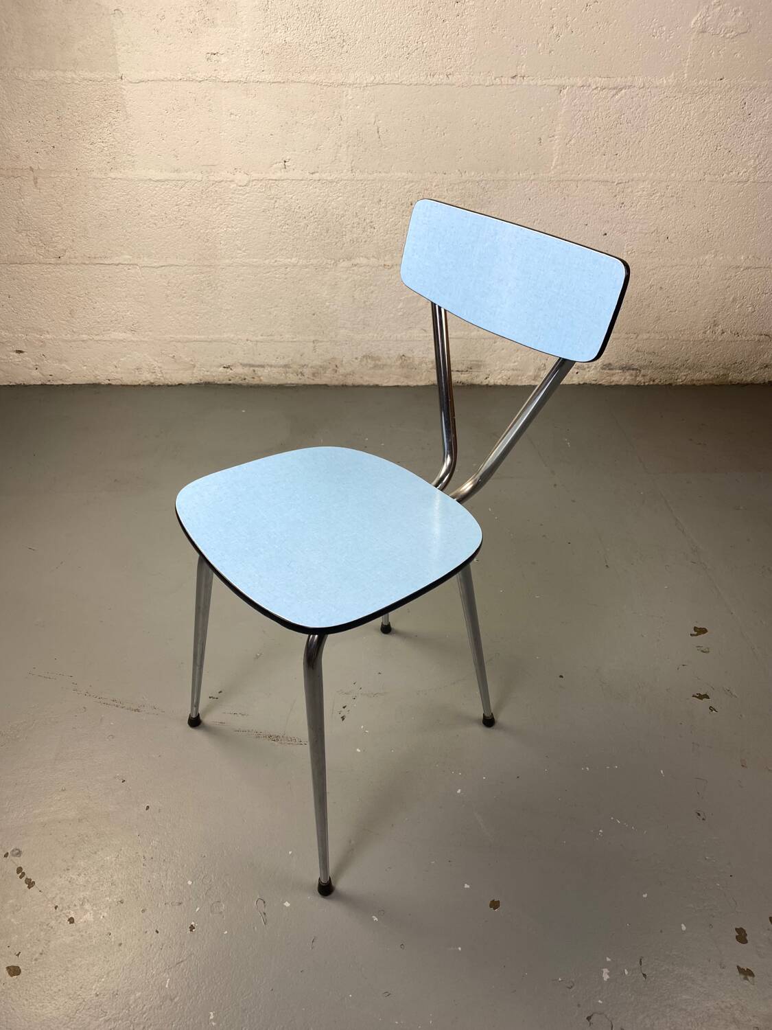 Blue Formica chair