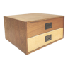 Boîte en bois deux tiroirs