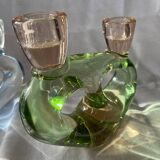 Bohemian crystal candle holders