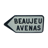 Plaque de direction ancienne