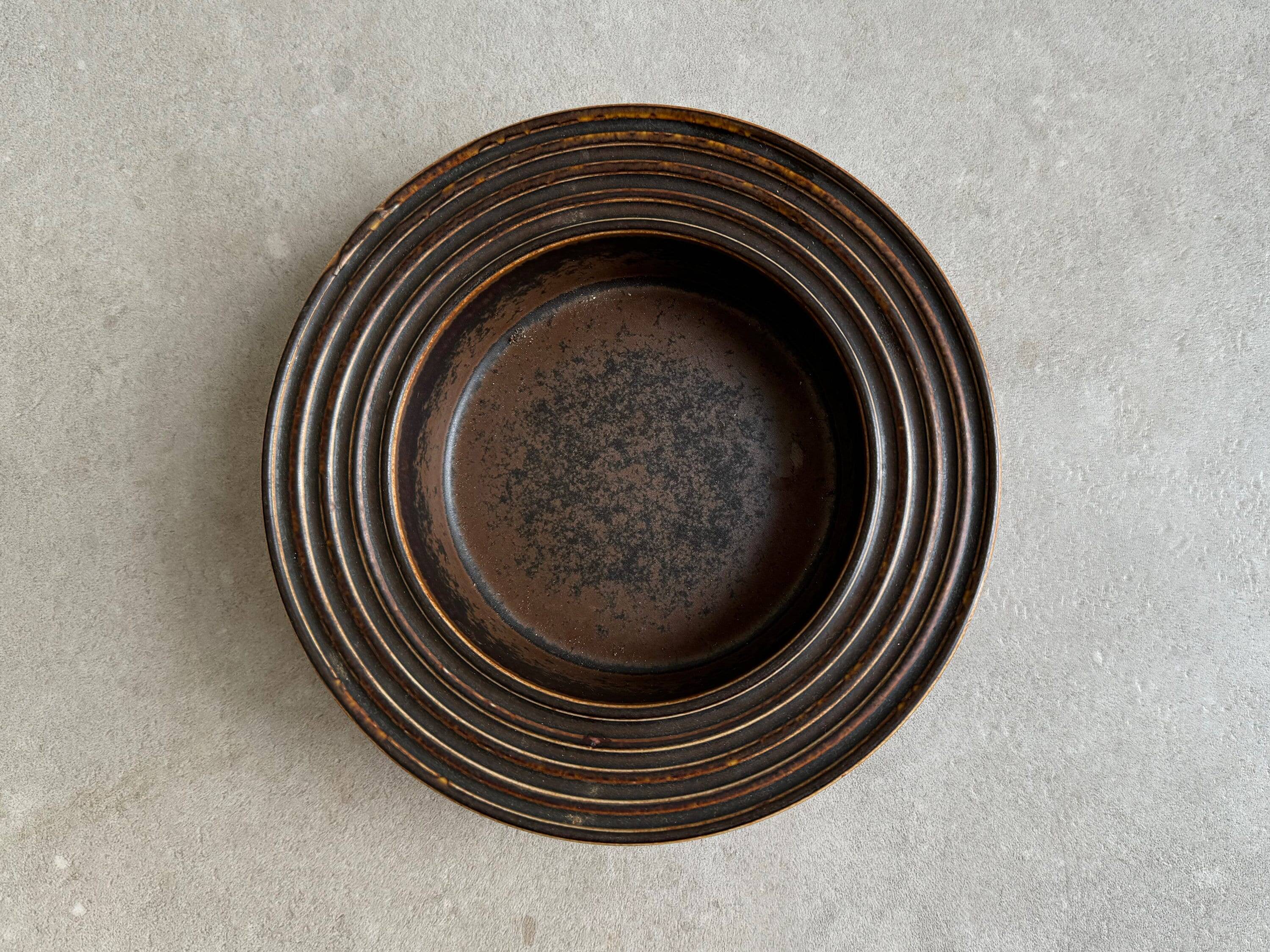 Vintage Ruska ridged Bowl by Ulla Procopé for Arabia Finland